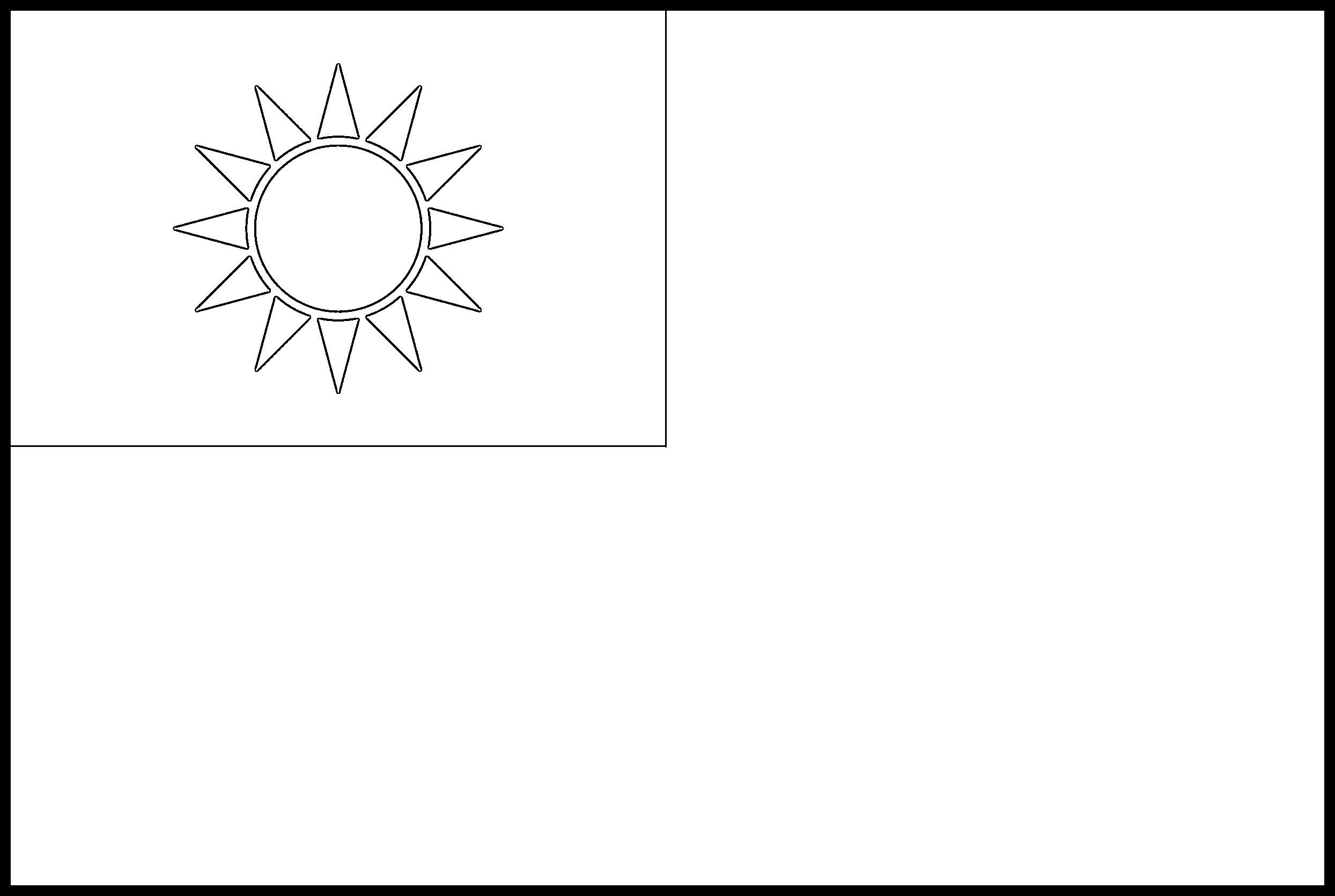 Republic_of_China Flag Colouring Page