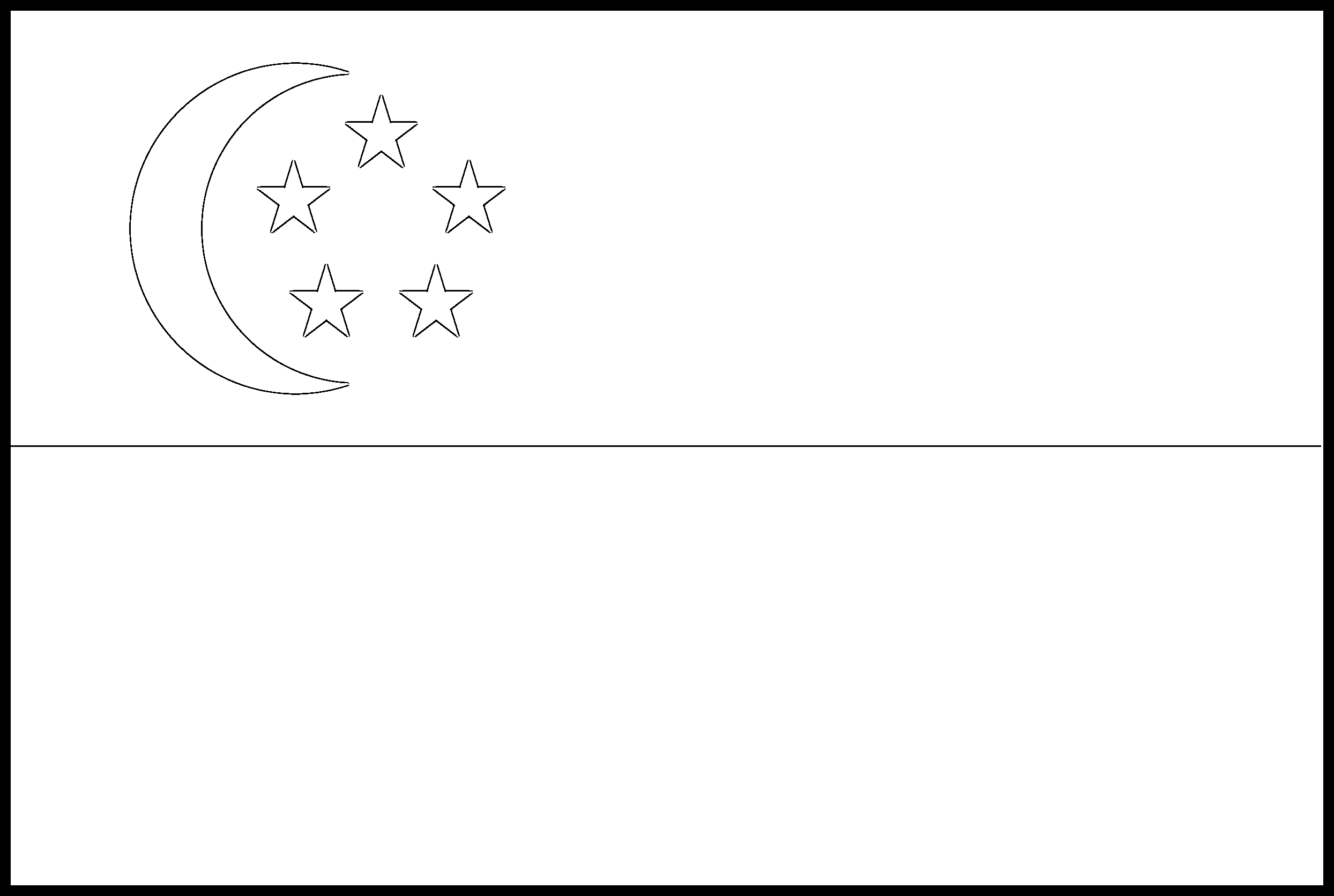 Singapore Flag Colouring Page