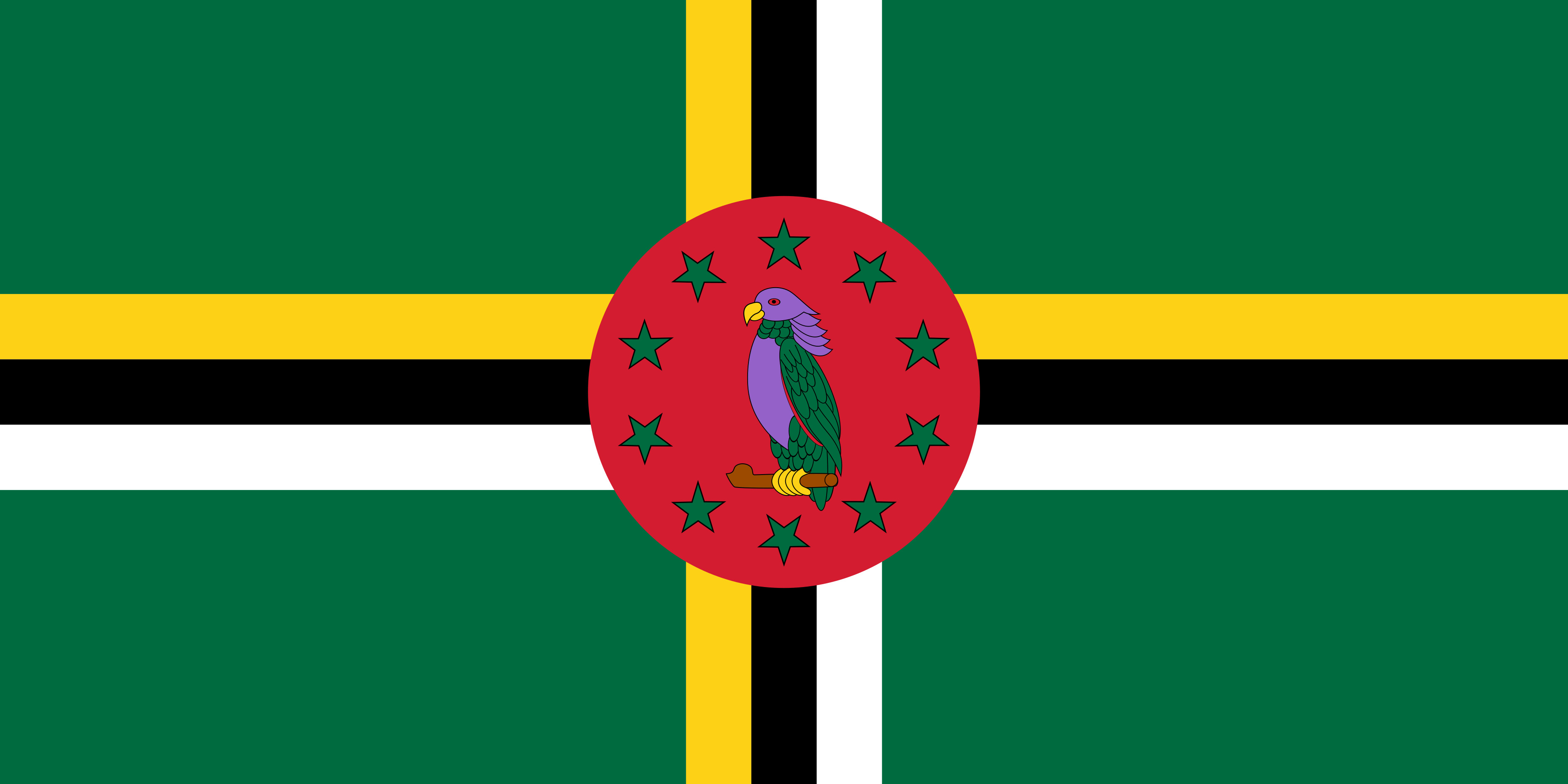Dominica Flag Colours