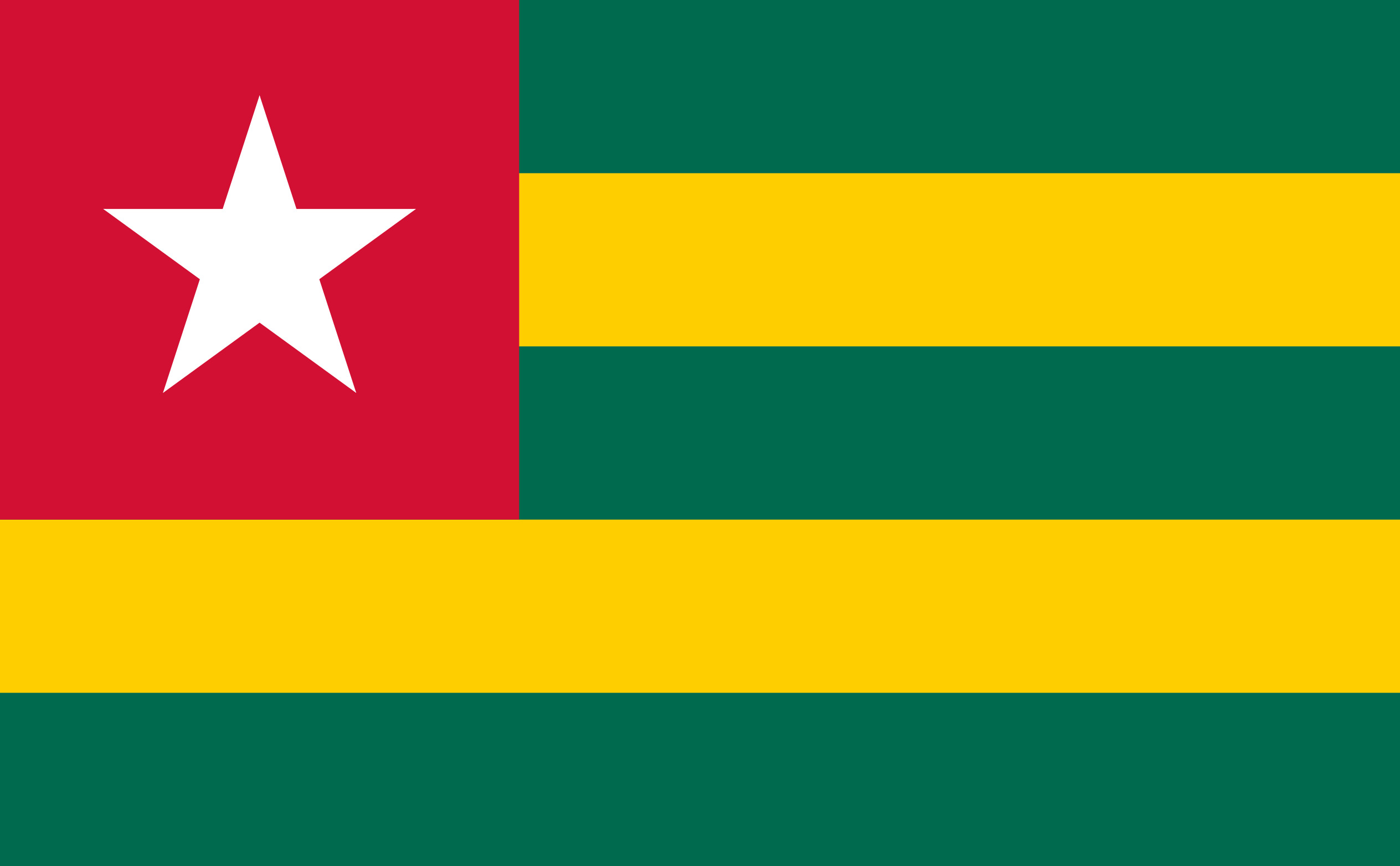 Togo Flag Colours