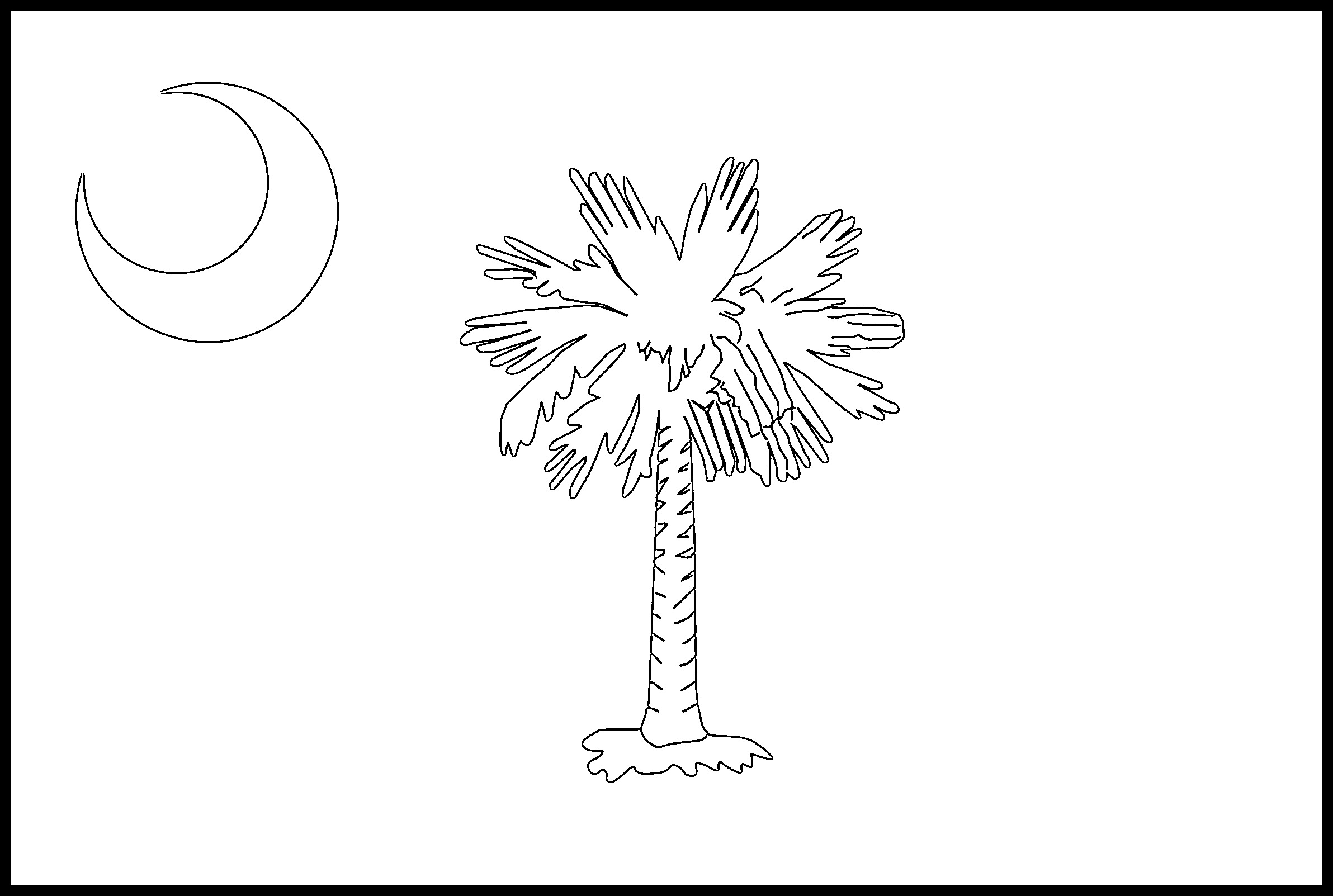 South Carolina Flag Coloring Page State Flag Drawing Flags Web