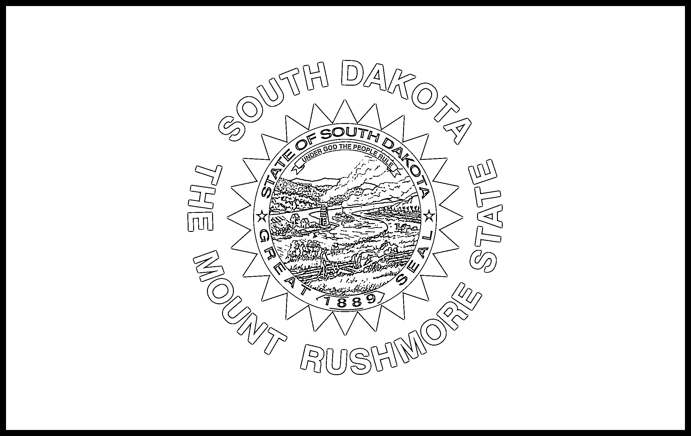 South_Dakota Flag Coloring Page