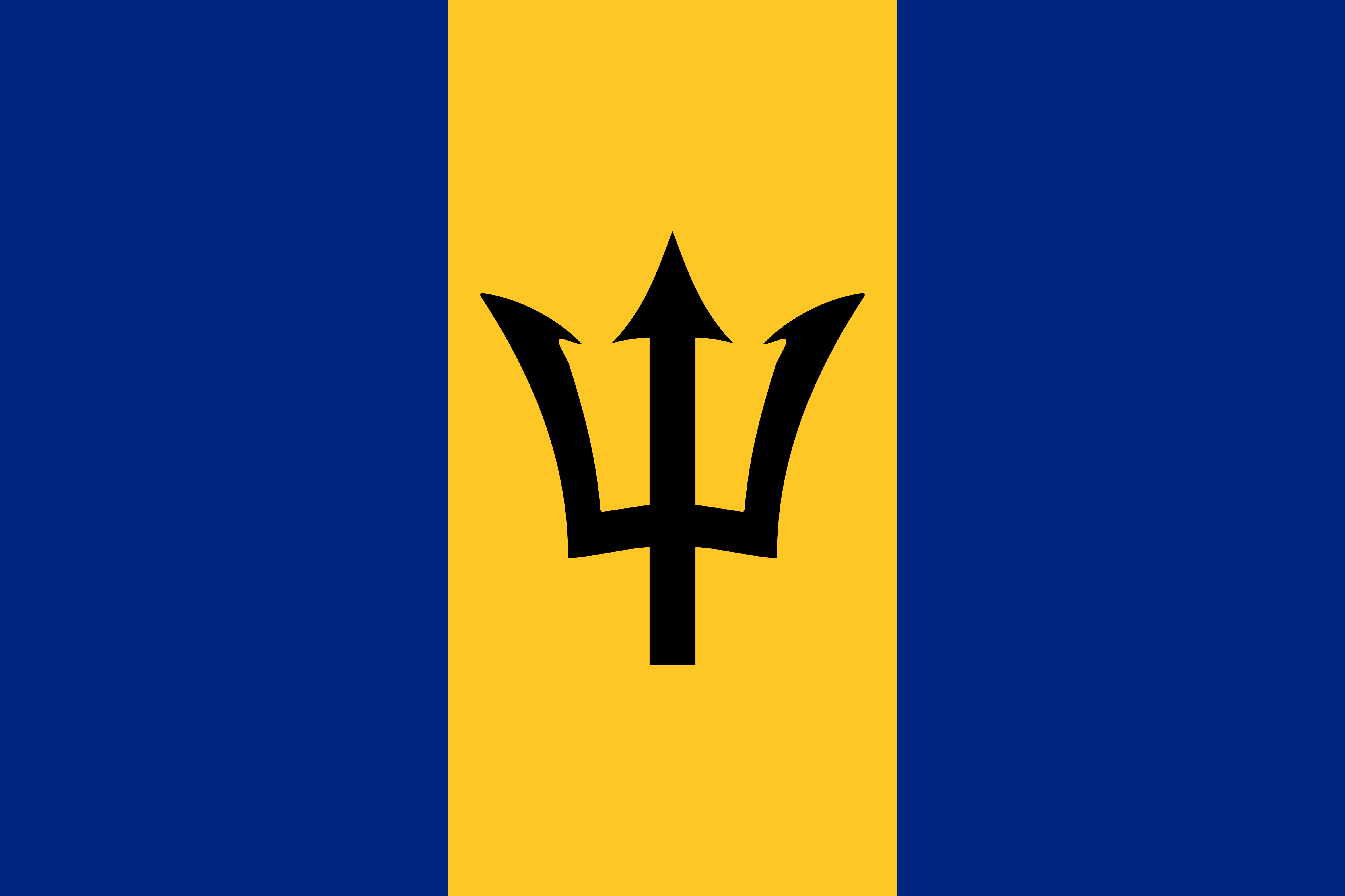 Barbados flag vector
