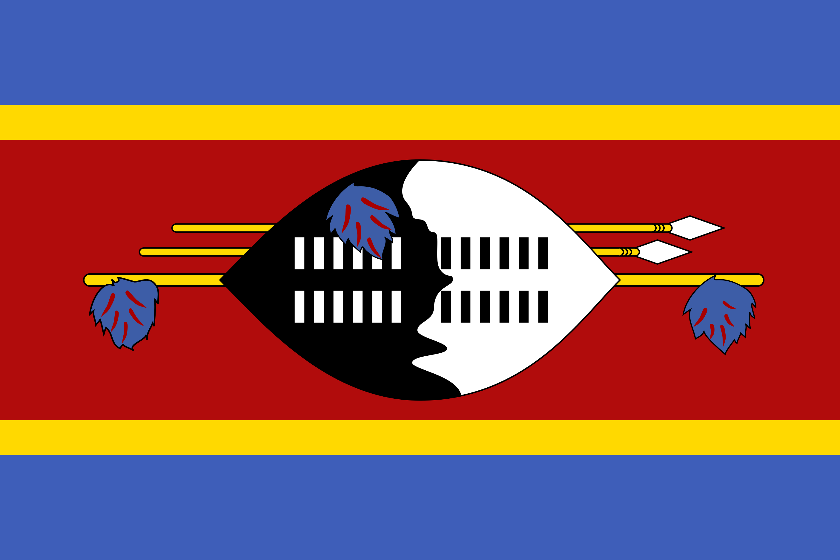 Eswatini Flag vector