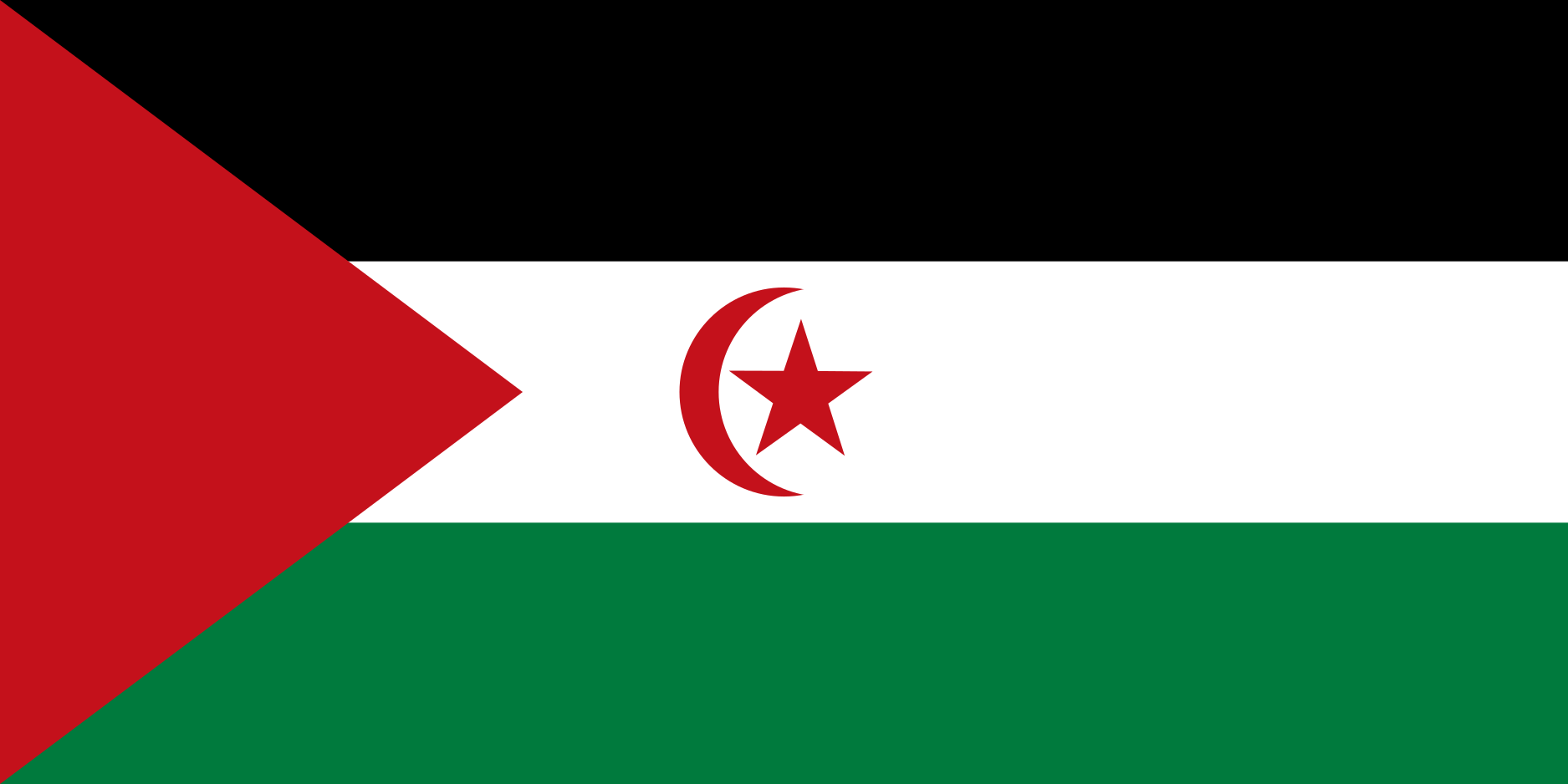 The Sahrawi Arab Democratic Republic Flag vector