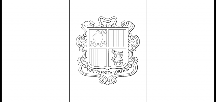 Andorra Flag Colouring Page