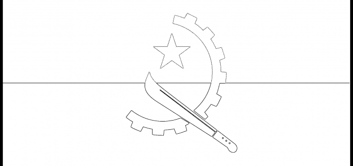 Angola Flag Colouring Page