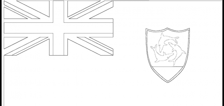 Anguilla Flag Colouring Page