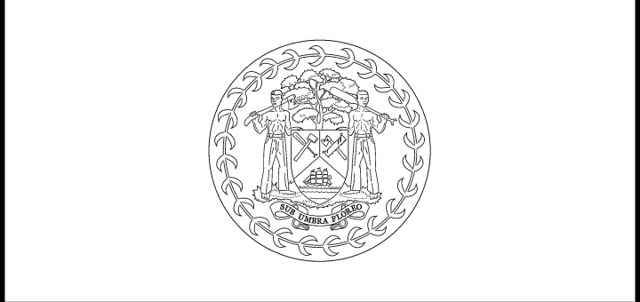 Belize Flag Colouring Page