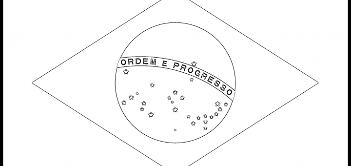 Brazil Flag Colouring Page