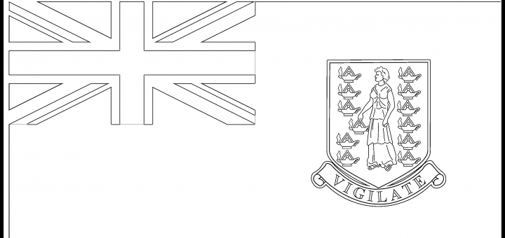 British Virgin Islands Flag Colouring Page
