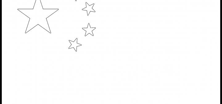 China Flag Colouring Page