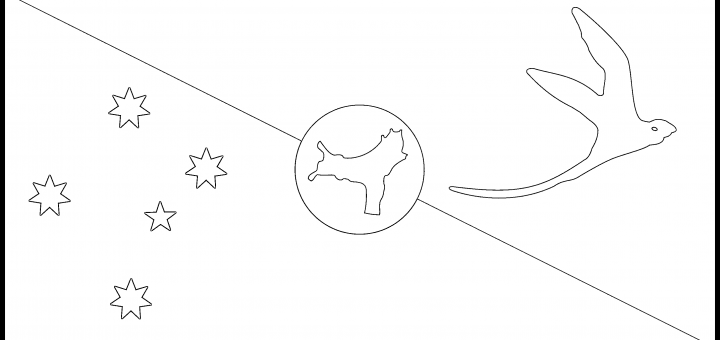 Christmas Island Flag Colouring Page