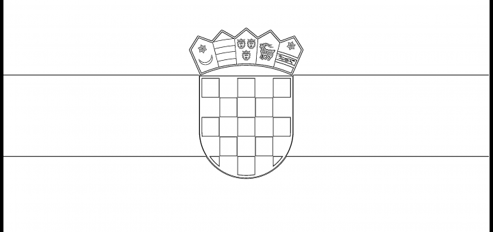 Croatia Flag Colouring Page