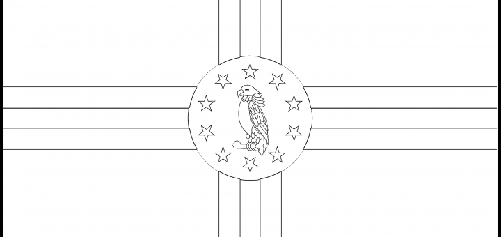 Dominica Flag Colouring Page