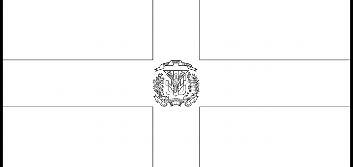 Dominican Republic Flag Colouring Page