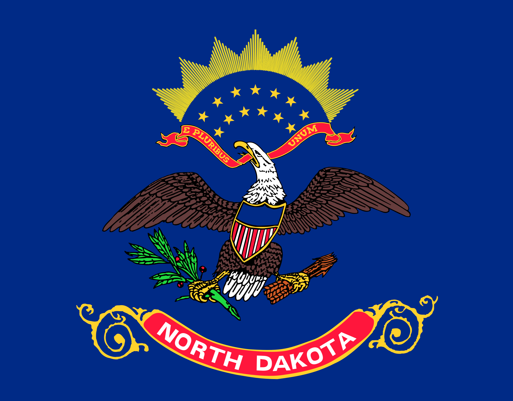 Free North Dakota Flag Images: AI, EPS, GIF, JPG, PDF, PNG, SVG and more!