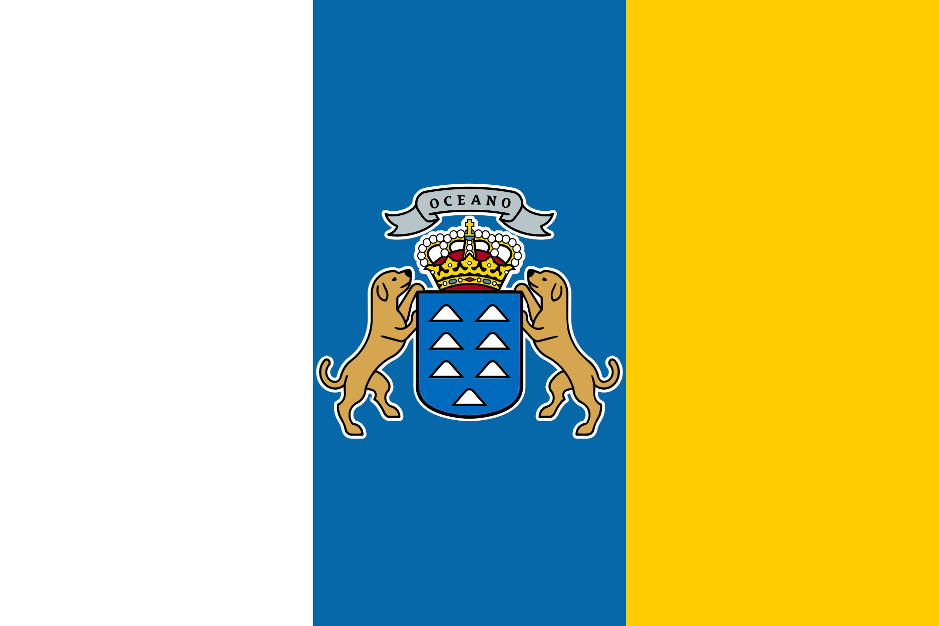 Flag of the Canary Islands: JPG PD PNG EPS SVG GIF and more