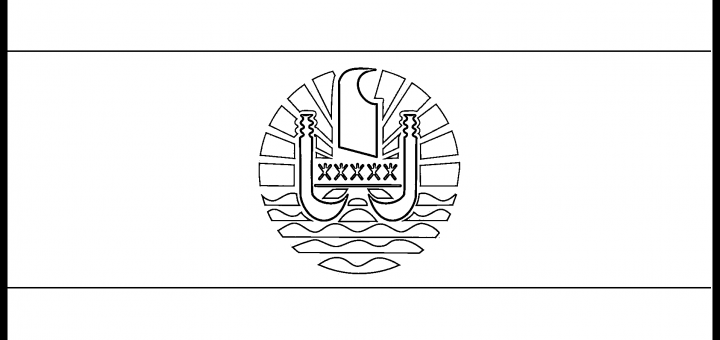French Polynesia Flag Colouring Page