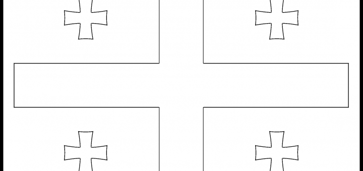 Georgia Flag Colouring Page