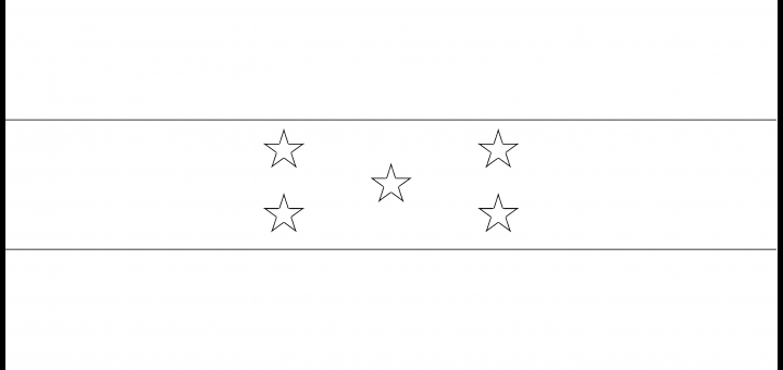 Honduras Flag Colouring Page