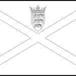 Jersey Flag Colouring Page