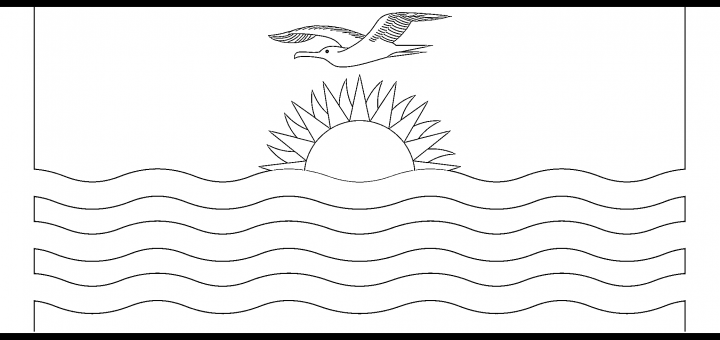 Kiribati Flag Colouring Page