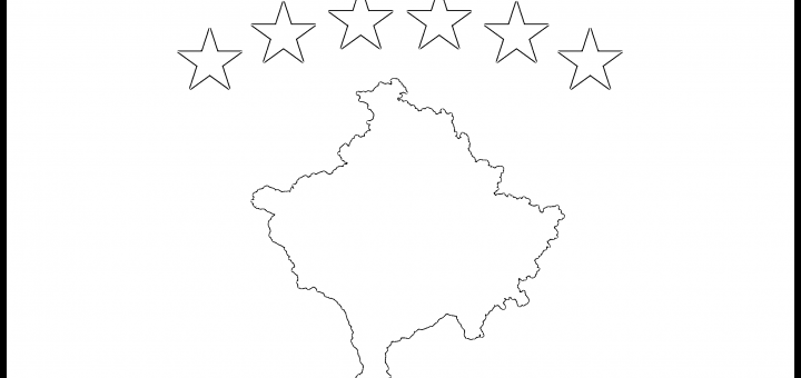 Kosovo Flag Colouring Page