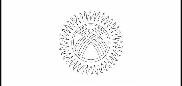 Kyrgyzstan Flag Colouring Page