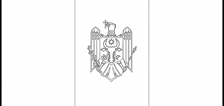 Moldova Flag Colouring Page
