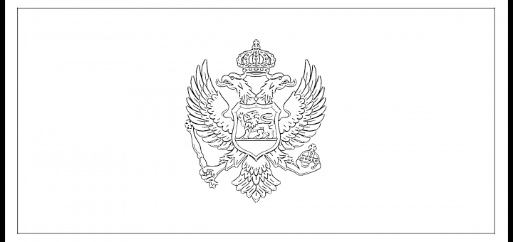 Montenegro Flag Colouring Page