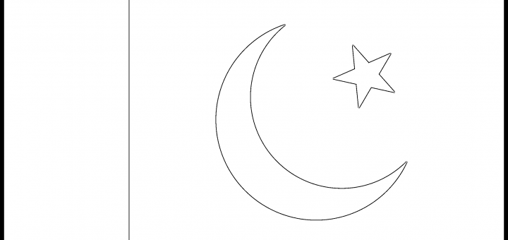 Pakistan Flag Colouring Page