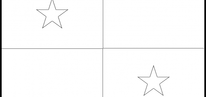 Panama Flag Colouring Page
