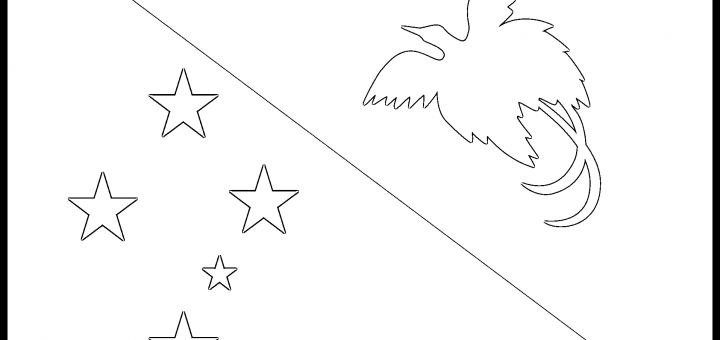 Papua New Guinea Flag Colouring Page