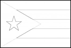 Puerto Rico Flag Colouring Page