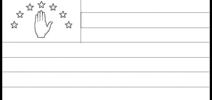 Republic of Abkhazia Flag Colouring Page