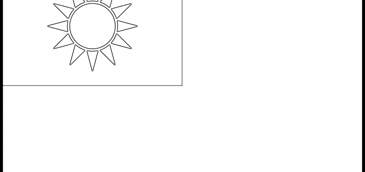 Republic of China Flag Colouring Page