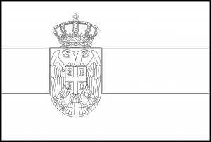 Serbia Flag Colouring Page