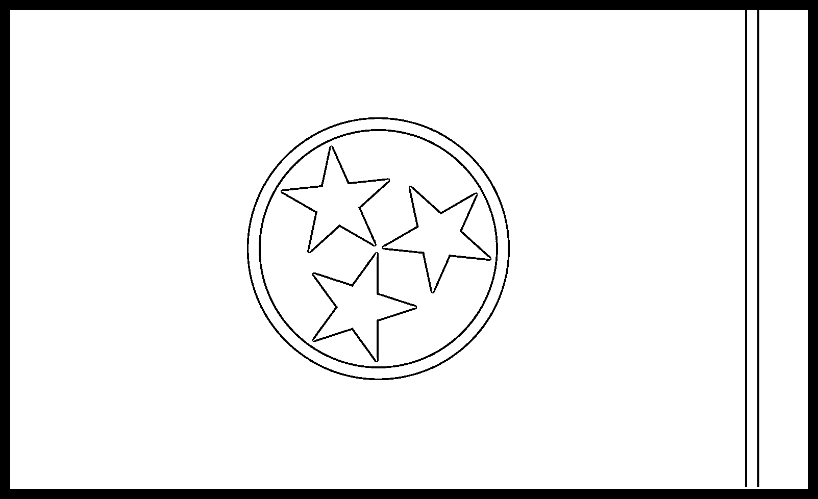 Tennessee Flag Coloring Page – State Flag Drawing