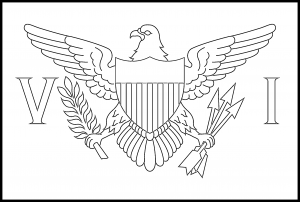 United States Virgin Islands Flag Colouring Page