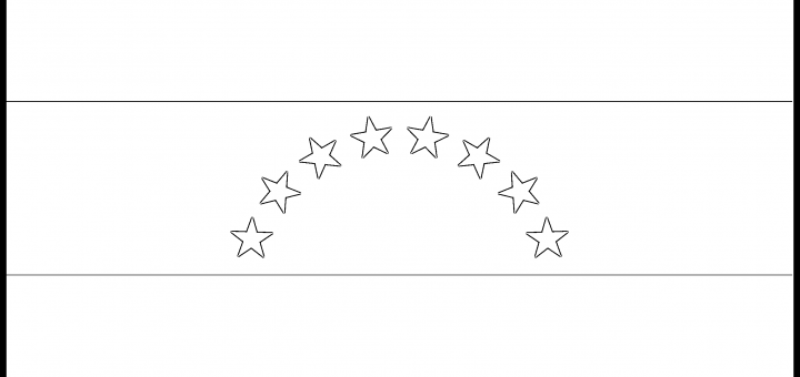 Venezuela Flag Colouring Page